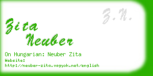 zita neuber business card